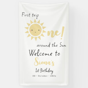 Erste Reise um die Sonne Süße 1. Geburtstagsfeier Banner
