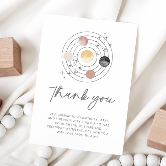 Erste Reise um die Sonne Vielen Dank Dankeskarte