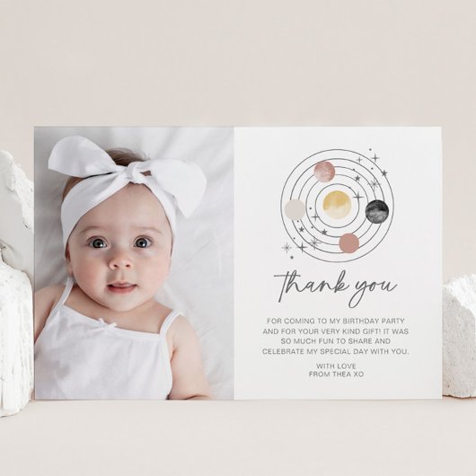 Erste Reise um die Sonne Vielen Dank Einladung