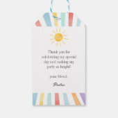 Erste Reise um die Sonne Vielen Dank für Ihr Inter Geschenkanhänger (Rückseite)