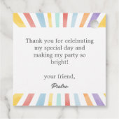 Erste Reise um die Sonne Vielen Dank Geschenkanhänger (Rückseite)