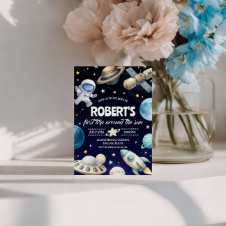 Erste Reise um die Sonne Weltraum-Einladung Einladung