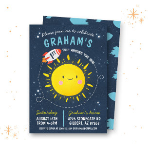 Erste Reise um die Sonne Weltraum-Einladung Einladung