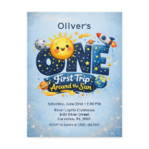 Erste Reise um die Sonne Weltraum Erste Geburtstag