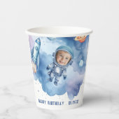 Erste Reise um die Sonne Weltraum Geburtstag Pappbecher (Vorderseite)