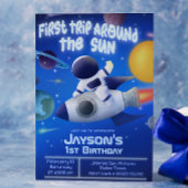 Erste Reise um die Sonne - Weltraumeinladung Einladung