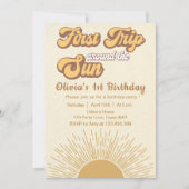 Erste Reise um die Sonne zum Geburtstag Einladung (Vorderseite)