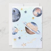 Erste Reise um die Sonne zum Geburtstag Einladung (Rückseite)