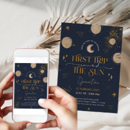 Erste Reise um die Sonne zum Geburtstag Einladung