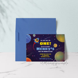 Erste Reise um die Sonne zum Geburtstag Einladung