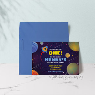 Erste Reise um die Sonne zum Geburtstag Einladung