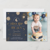 Erste Reise um die Sonne zum Geburtstag Einladung (Vorderseite)