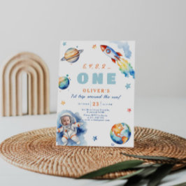 Erste Reise um die Sun Birthday Party Einladung