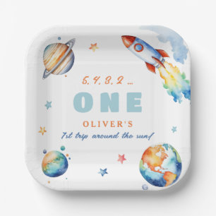 Erste Reise um die Sun Birthday Party Pappteller