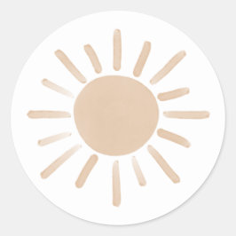 Erste Reise um die Sun Birthday Party Runder Aufkleber