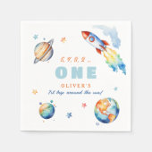 Erste Reise um die Sun Birthday Party Serviette (Vorderseite)