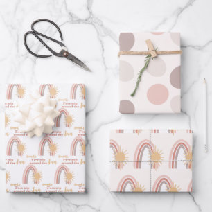 Erste Reise um die Sun Boho Custom Geschenkpapier Set