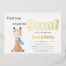 Erste Reise um die Sun Giraffe 1. Geburtstag