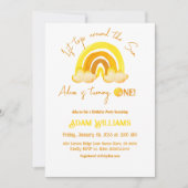 Erste Reise um die Sun Rainbow Birthday Party Einladung (Vorderseite)