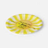 Erste Reise um die Sun Summer Birthday Party Pappteller (Schrägansicht)