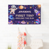 Erste Reise um die Weltraumgalaxie der Sonne Banner (Insitu)