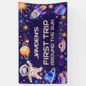Erste Reise um die Weltraumgalaxie der Sonne Banner (Vertikal)