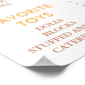 Erste Reise um Sonnen Meilenstein Mädchen 1. Gebur Poster (Ecke)