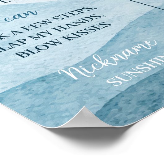 Erste Reise um Sun Birthday Meilenstein Poster (Ecke)