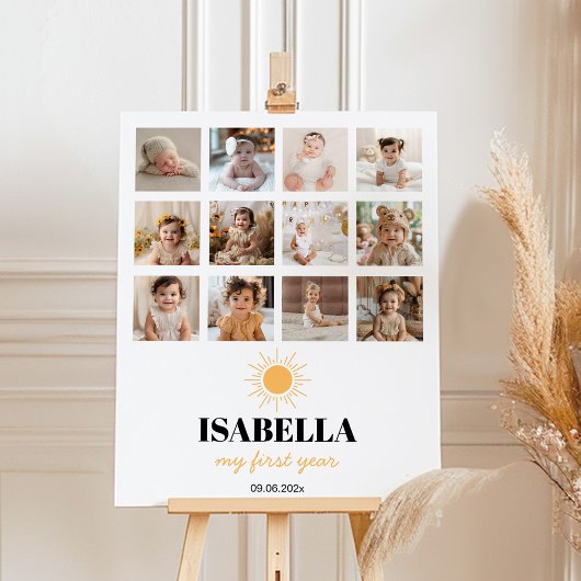 Erste Reise um Sun Birthday Meilenstein Poster