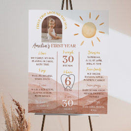 Erste Reise um Sun Birthday Meilenstein Poster