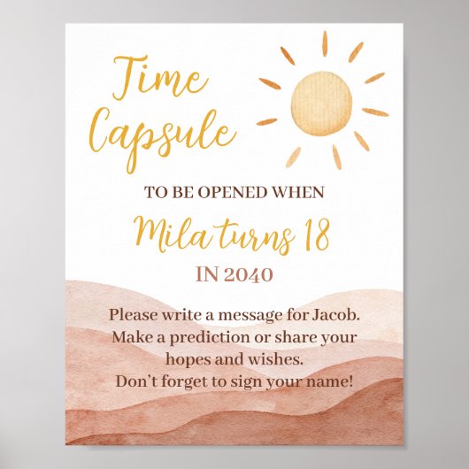 Erste Reise um Sun Birthday Time Kapselunterschrif Poster (Vorne)