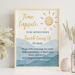 Erste Reise um Sun Birthday Time Kapselunterschrif Poster