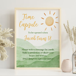 Erste Reise um Sun Birthday Time Kapselunterschrif Poster