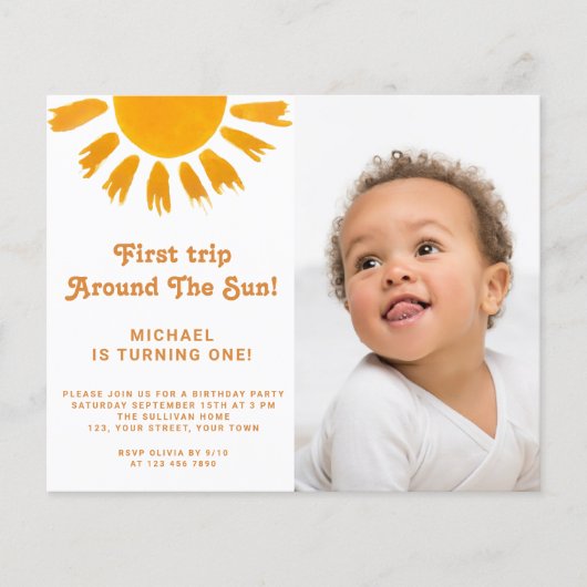 Erste Reise zum Sun Birthday Foto (Vorderseite)