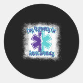 Erste Renten für Selbstmordbewusstsein Emt Paramed Runder Aufkleber (Vorderseite)