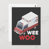 Erste Responder Ambulance Car paramedic Aid Ems Postkarte (Vorne/Hinten)