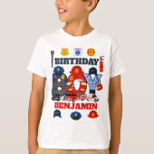 Erste Responder Birthday Boy Notfall T-Shirt (Vorderseite)
