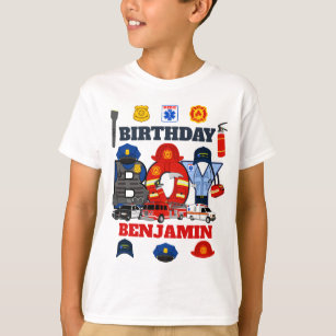 Erste Responder Birthday Boy Notfall T-Shirt