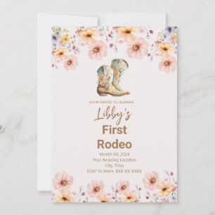 Erste Rodeo, 1. Geburtstagsfeier Party Einladung