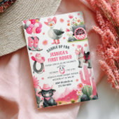 Erste Rodeo Albern Goose Cowgirl Western Geburtsta Einladung