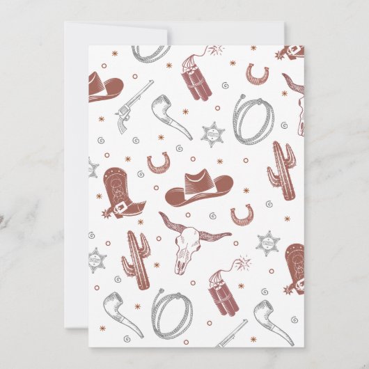 Erste Rodeo Birthday Einladung (Rückseite)