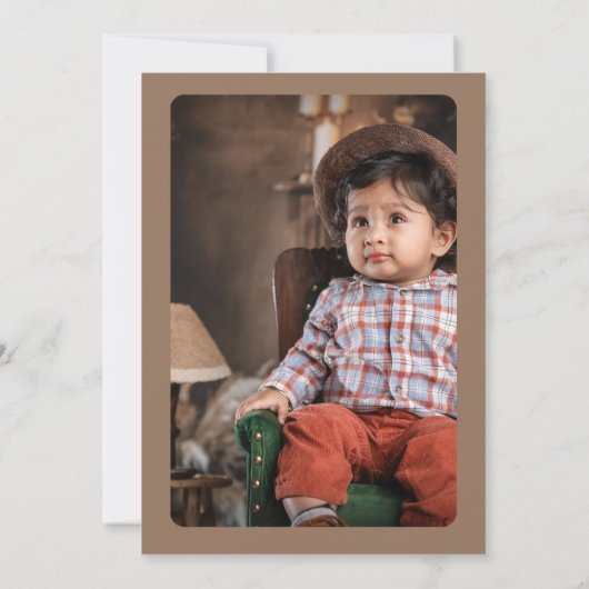 Erste Rodeo Birthday Einladung (Rückseite)