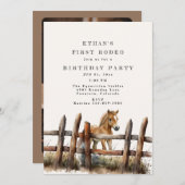 Erste Rodeo Birthday Einladung (Vorne/Hinten)