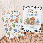Erste Rodeo Birthday Einladung