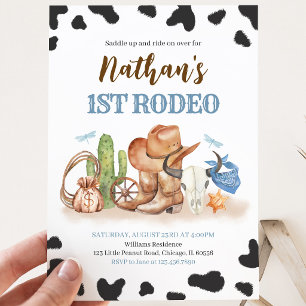 Erste Rodeo Birthday Einladung