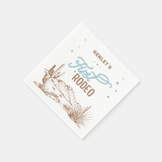 Erste Rodeo Birthday Serviette (Ecke)