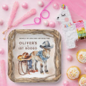 Erste RODEO | Boy Cowboy 1st Birthday Paper Plate Pappteller (Party)