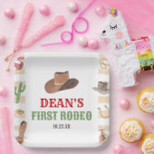 Erste Rodeo Cowboy 1. Geburtstagsparty Pappteller (Party)