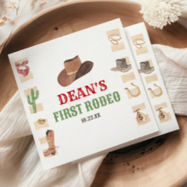 Erste Rodeo Cowboy 1. Geburtstagsparty Serviette