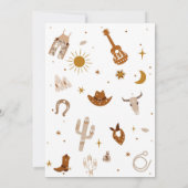 Erste Rodeo-Cowboy-Geburtstagseinladung Einladung (Rückseite)